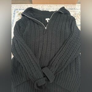 Black oversized aerie knit pull over